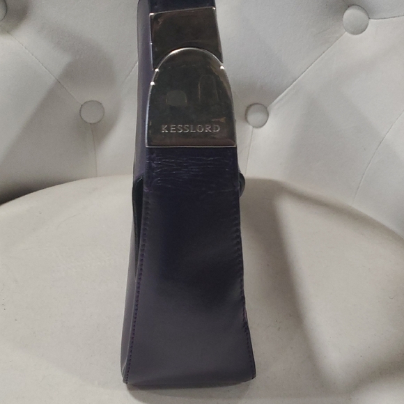 Vintage Kesslord Paris  Elegant Purple  Crescent Shoulder Bag - Picture 4 of 13